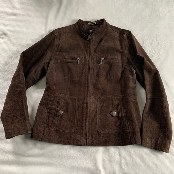 Ruff Hewn Suede Leather brown jacket - Picture 12 of 14